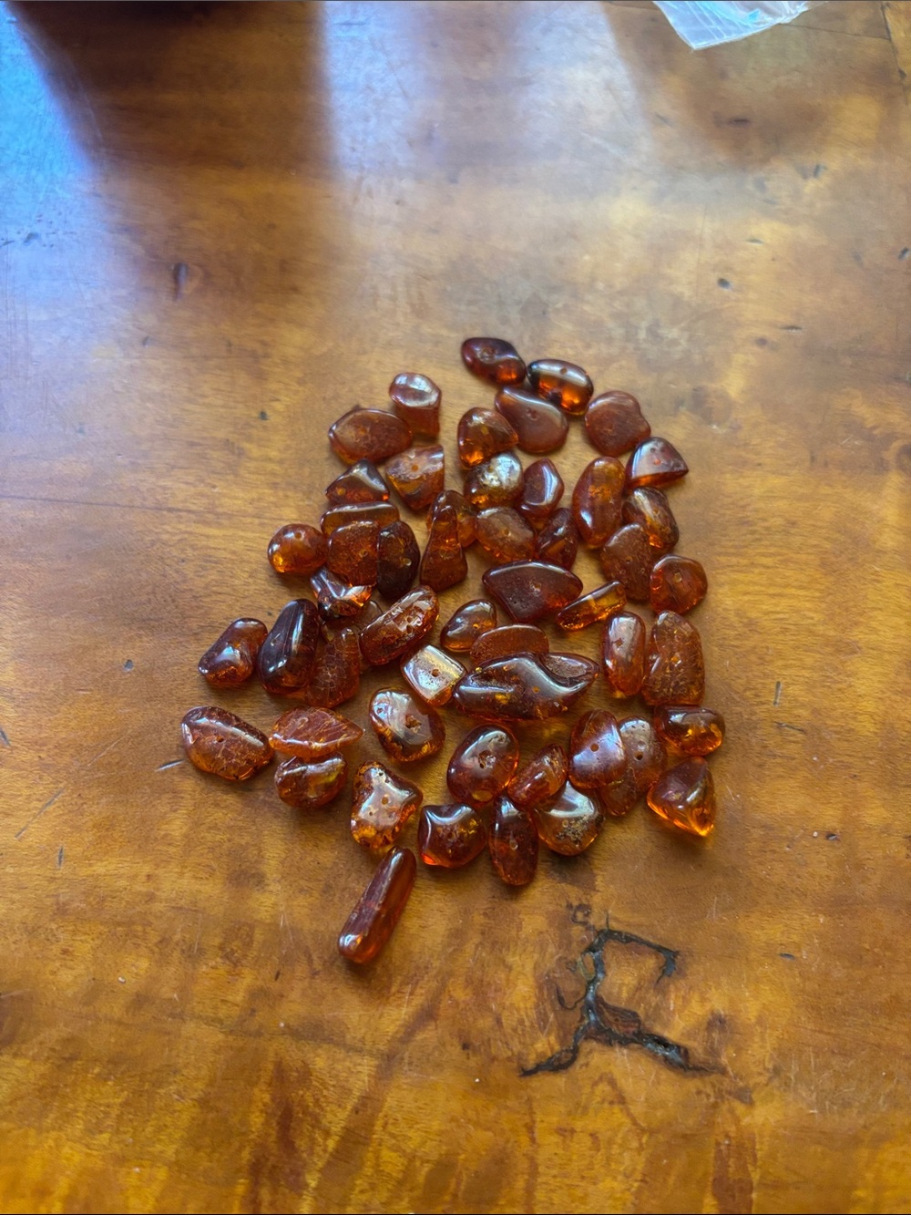 Loose Drilled Baltic Amber Nugget Beads — Cognac/Honey